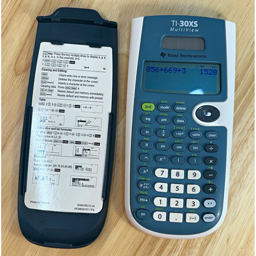 Texas Instruments TI-30XS MultiView Scientific Calculator LCD Battery Solar